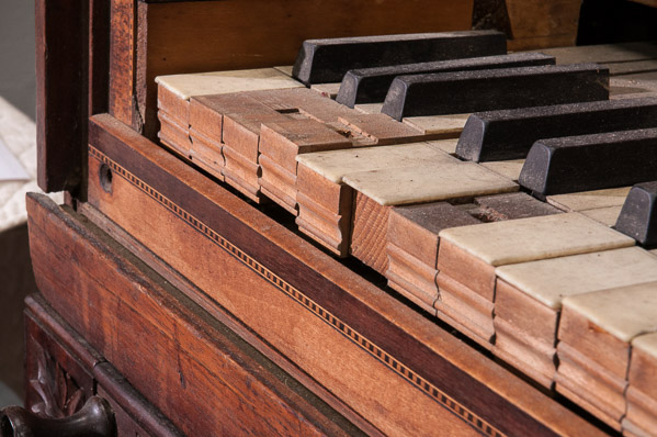 Organized Upright Grand Piano